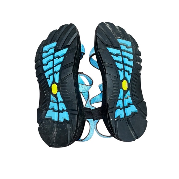 Chaco Z/2 Classic Sandals Womens Size 7 Black Blue Adjustable Hiking - Picture 2 of 3